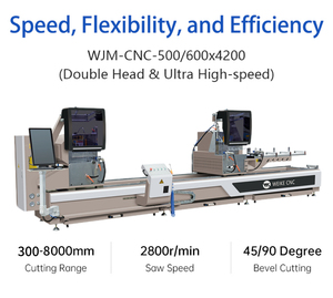 เครื่องตัดอลูมิเนียม WEIKE สำหรับประตูและหน้าต่าง แบบ CNC พร้อมใบเลื่อยตัดมุมสองด้าน และหน้าจอขนาดใหญ่ - Product Image 6