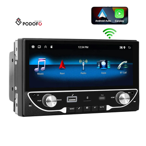 Podofo <span class=keywords><strong>Android</strong></span> đôi DIN 6.86 "2 + 64 Gam Xe stereo không dây Carplay & <span class=keywords><strong>Android</strong></span> tự động đài phát thanh GPS Wifi BT DSP RDS AUX Type-C USB - Product Image 1