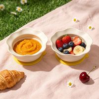 Nouvelle assiette à ventouse pliable en silicone pour tout-petits, en forme de nuage, bol d'apprentissage pour bébés, plat d'alimentation pour nourrissons