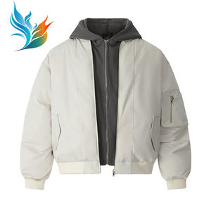 Giacca da Baseball con cappuccio spessa da uomo in Nylon 100% in cotone a strati giacca da uomo con Zip - Product Image 3