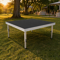 Table de DJ portable en aluminium et contreplaqué, pliable, structure de scène mobile pour événements