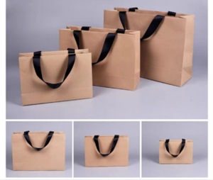 Chaussures faites sur mesure sacs en papier imprimés de marque avec votre propre logo sacs en papier à provisions en carton blanc sacs-cadeaux pour les petites entreprises - Product Image 6