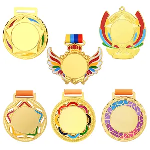 Harga Grosir Medali Kosong Campuran Seng Logam Berkualitas Tinggi 1 Buah Medali Umum untuk Setiap Kompetisi Piala Pertandingan Sepak Bola Maraton