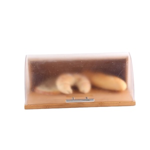 Contenitore per il Pane in Bambù con Coperchio <span class=keywords><strong>Trasparente</strong></span> in PP e Manico in Acciaio Inossidabile - Product Image 6