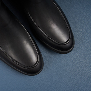 Bottines Chelsea en daim de mouton véritable pour homme, style britannique décontracté, polyvalentes, à tige haute, rétro - Product Image 6
