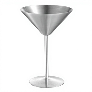 Durable Commercial Stainless Steel Metal Martini Glass Set <b>Bar</b> <b>Tools</b> Shaker Accessories Eco-Friendly 177ml Capacity Mayur - Product Image 1