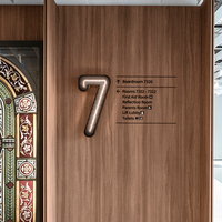Prix d'usine Plaque de porte Lumière néon Chiffres Signalisation des numéros de maison et de bureau