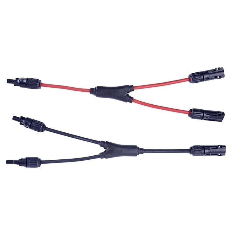 Солнечный соединитель Y ответвления под заказ Y ответвления DC водонепроницаемый pv солнечный силовой соединитель Y-образный солнечный PV ответвительный кабель