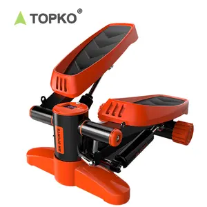 TOPKO Mesin Langkah Latihan Senam Aerobik, Alat Fitness Yoga Bentuk Elips, Mesin Stepper Nordic dengan Tali Resistensi