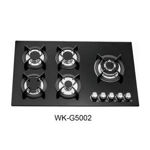 Kitchen Appliances Counter Top Built In Gas Stove 5 Burners Stainless Steel Gas Cooktop Smooth Ceramic Cooktop