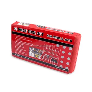 Multi-functional 46 Pcs Car Repair Tool Kit Set Wrench Kit Mechanical Repair Tools Set Socket Wrench Set