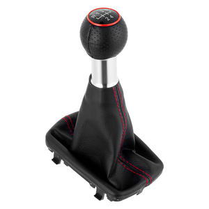 Poignée de levier de vitesses manuelle Audi A3 avec cache anti-poussière en cuir rouge, accessoire pour levier de vitesses - Product Image 2