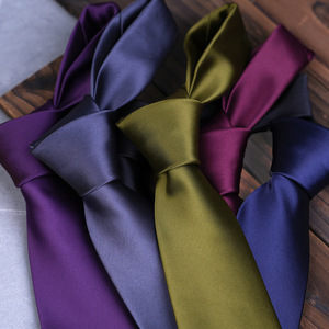 Trajes masculinos Accesorio Clásico Formal Liso <span class=keywords><strong>Corbata</strong></span> Hombres Casual Color sólido 8cm Poliéster Corbatas anchas - Product Image 1