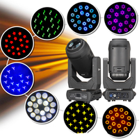 Luz de lavado de punto de haz de cabeza móvil 3 en 1 350W 7R DJ fiesta etapa profesional 14 colores + luz vacía DMX512Sharpy Luz