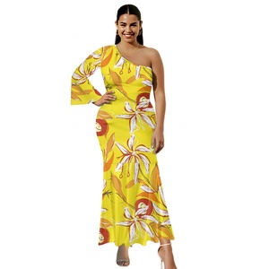 Kunden spezifische polynesische Stammes-Design Damen kleider Samoa Tattoo 6XL Overs ize Mermaid Ballkleid Ballkleid - Product Image 4