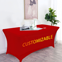 Nappe élégante et grande de 6 x 8 pieds, extensible, en polyester/coton noir, imperméable, moderne, personnalisable, pour les événements de mariage