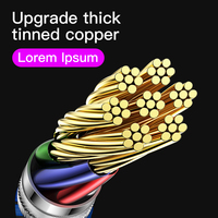 Cable trenzado de nailon con logotipo personalizado de calidad de fábrica, cable largo de 1M, 2M, 3M, carga rápida 3A para iPhone 6 7 11 12 13, Ordenador de cobre puro