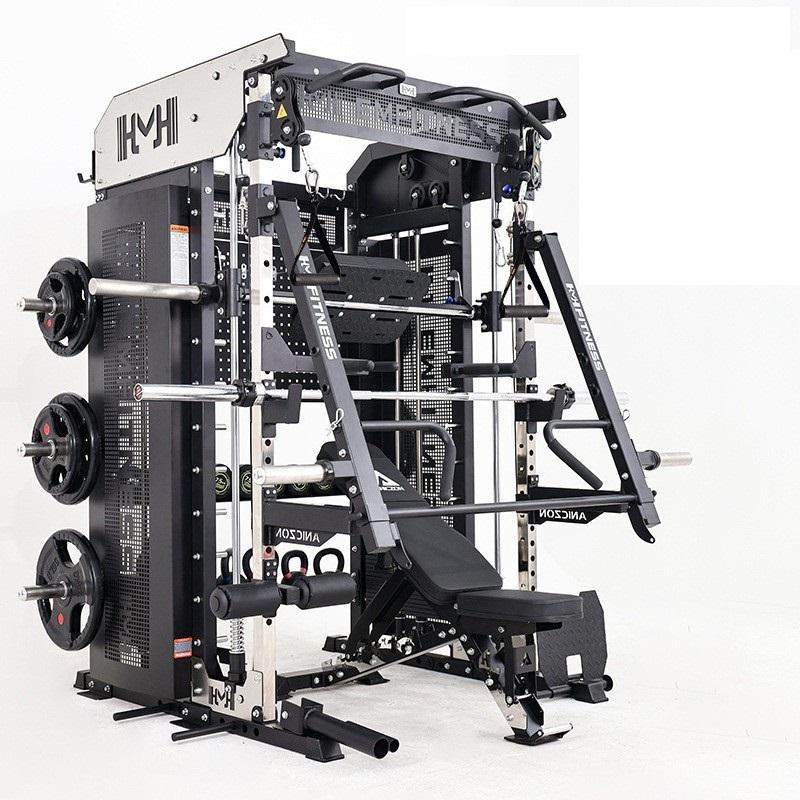 Máquina 996B Smith + Banco + placas de 155kg (negro) + Barra de 2,2 m