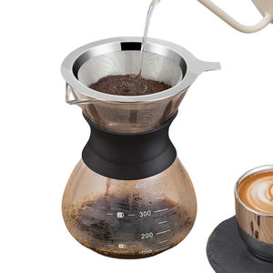 15 Micron thép không gỉ nhãn hiệu tái sử dụng đôi lưới lọc cà phê nhỏ giọt Phễu thuận tiện chậm nhỏ giọt cho trà cà phê - Product Image 1