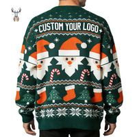 Pulls en tricot personnalisés Nanteng en acrylique pour hommes, motif Père Noël, spécial fêtes de Noël, pour fêtes de Noël