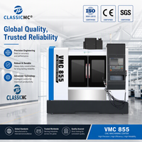 Centre d'usinage vertical CNC VMC855 5 axes BT40 8000 tr/min avec table rotative 24 outils pour pièces automobiles