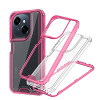 Coque transparente de protection d'objectif anti-chute TPU + PC 3 couches pour Tecno Spark GO 2023/10/20C/20 PRO/30/30C/GO 1/GO 2024