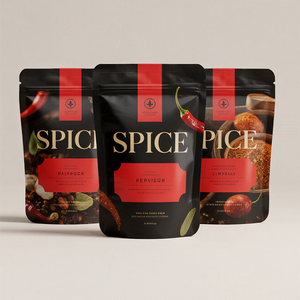 Tùy chỉnh in hàng rào cao nhôm lá túi linh hoạt rỗng gia vị bao bì đứng lên túi với treo lỗ - Product Image 2