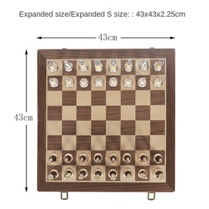 <span class=keywords><strong>Échiquier</strong></span> pliable extra-large <span class=keywords><strong>de</strong></span> <span class=keywords><strong>luxe</strong></span> avec pièces <span class=keywords><strong>en</strong></span> <span class=keywords><strong>bois</strong></span> massif Ensemble pour enfants - Product Image 2