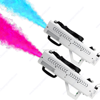 Machine à fumée portative en fer éclairée par LED pour les événements de mariage massifs Mitrailleuse à brouillard
