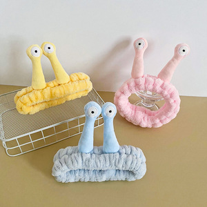 <strong>Snail</strong> Spa Hair Bands <strong>Makeup</strong> <strong>Headbands</strong> Women Cartoon Cute Coral Fleece Elastic <strong>Headband</strong> Creative Hair Accessories for Washing Dec - Product Image 3