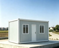 Maison conteneur préfabriquée de 20 pieds, bureau à domicile, bureau, ou unité d'habitation complémentaire en kit