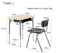 Bureau d'enseignant moderne en bois écologique avec structure en fer, couleur au choix, pour étudiants, adultes, universités, écoles, mobilier scolaire WANGLI