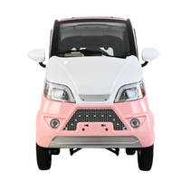 Nouveau scooter électrique LEO à quatre roues, mini véhicule électrique fermé avec 3 sièges, lumières LED, autonomie jusqu'à 100 km, pour personnes âgées