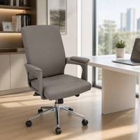 Chaise de bureau ergonomique moderne pour usage commercial, chaise de bureau de direction en cuir PU avec hauteur réglable et accoudoirs 3D