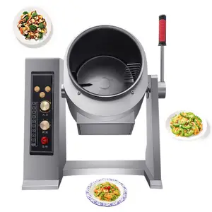 Auto Self Mix Nut Cuisine Fry Stir Rice Small Rotate Robot Gas Chinese Food Automatic Cook Wok Machine