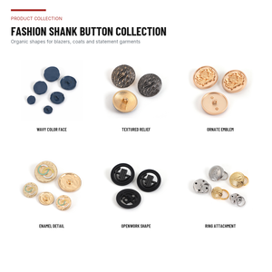 Boutons Rich Button écologiques en laiton et alliage de zinc, décoratifs (face et dos), attaches pour vêtements (costumes, vestes, manteaux) - Product Image 2