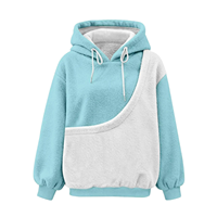 Ventes chaudes : Sweat à capuche oversize vintage en polaire pour femme avec poche pour animal de compagnie et motif lettres, personnalisable avec logo, idéal pour l'hiver