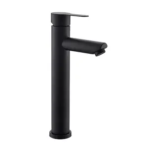 Sıhhi tesisat musluklar mikser tek kolu lavabo musluk banyo musluk siyah renk paslanmaz çelik 201