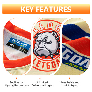 OEM сублимированные хоккейные Джерси с индивидуальным логотипом, униформа для хоккея с шайбой, Джерси в стиле хоккея с шайбой - Product Image 2