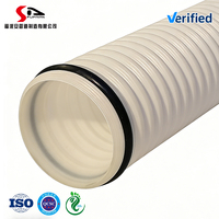 Tuyau ondulé double paroi en PEHD DN50-160mm SN8 haute résistance aux températures pour drainage souterrain (vente en gros)