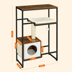 ชั้นวางแมวติดผนังแบบโมเดิร์นสั่งทำจากโรงงาน เฟอร์นิเจอร์เตียงสัตว์เลี้ยงสำหรับแมวตัวใหญ่หรือลูกแมว - Product Image 4