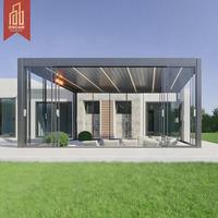 Structure de pergola motorisée réglable en aluminium pour l'extérieur, jardin, patio, balcon, structure d'ombrage solaire