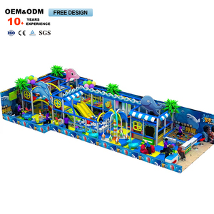 Parque Infantil Interior con Temática Oceánica para Niños, Equipos de Juego Suave y Juegos Interactivos con Toboganes de Plástico - Product Image 4