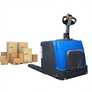 Chariot élévateur électrique 2 tonnes 3 tonnes de capacité, couleur bleue, utilisation debout, pneus pleins, usage intérieur, batterie au plomb-acide - Product Image 1