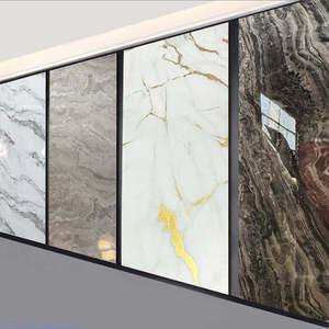 Diseño de Revestimiento Dorado, Material Plástico de PVC, <span class=keywords><strong>Losa</strong></span> de Mármol UV, Imitación de Mármol, Reemplazo Impermeable y Ecológico para Paredes Interiores - Product Image 5