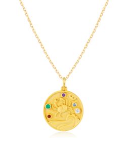 Loveher Jewelry lujo Retro moda Gemini <span class=keywords><strong>Capricornio</strong></span> cáncer Zodiaco collar 925 latón plateado para uso General no es fácil de desvanecer - Product Image 3