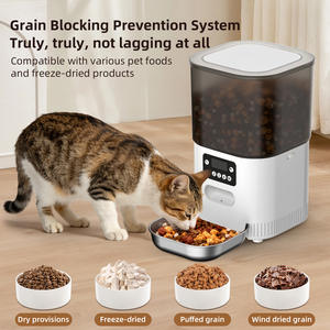 Alimentador automático para mascotas PFF015, capacidad de 4L, Control de botón inteligente para gatos y perros, diseño desmontable, enchufe europeo - Product Image 5