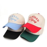 Gorra de Béisbol Unisex de 5 Paneles, Estilo Vintage, Color Rosa y Blanco, con Bordado 3D Personalizado, 100% Algodón, al por Mayor