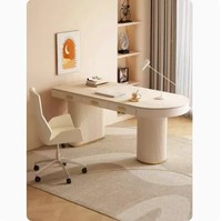 Table de bureau de style italien haut de gamme avec plateau en marbre moderne et luxueux pour salons de beauté et salles de consultation