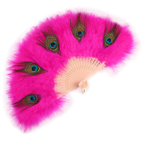Éventail en plumes <span class=keywords><strong>de</strong></span> <span class=keywords><strong>paon</strong></span> douces et moelleuses, teint sur mesure, accessoires <span class=keywords><strong>de</strong></span> danse pour burlesque, décoration <span class=keywords><strong>de</strong></span> mariage et <span class=keywords><strong>de</strong></span> fête - Product Image 4